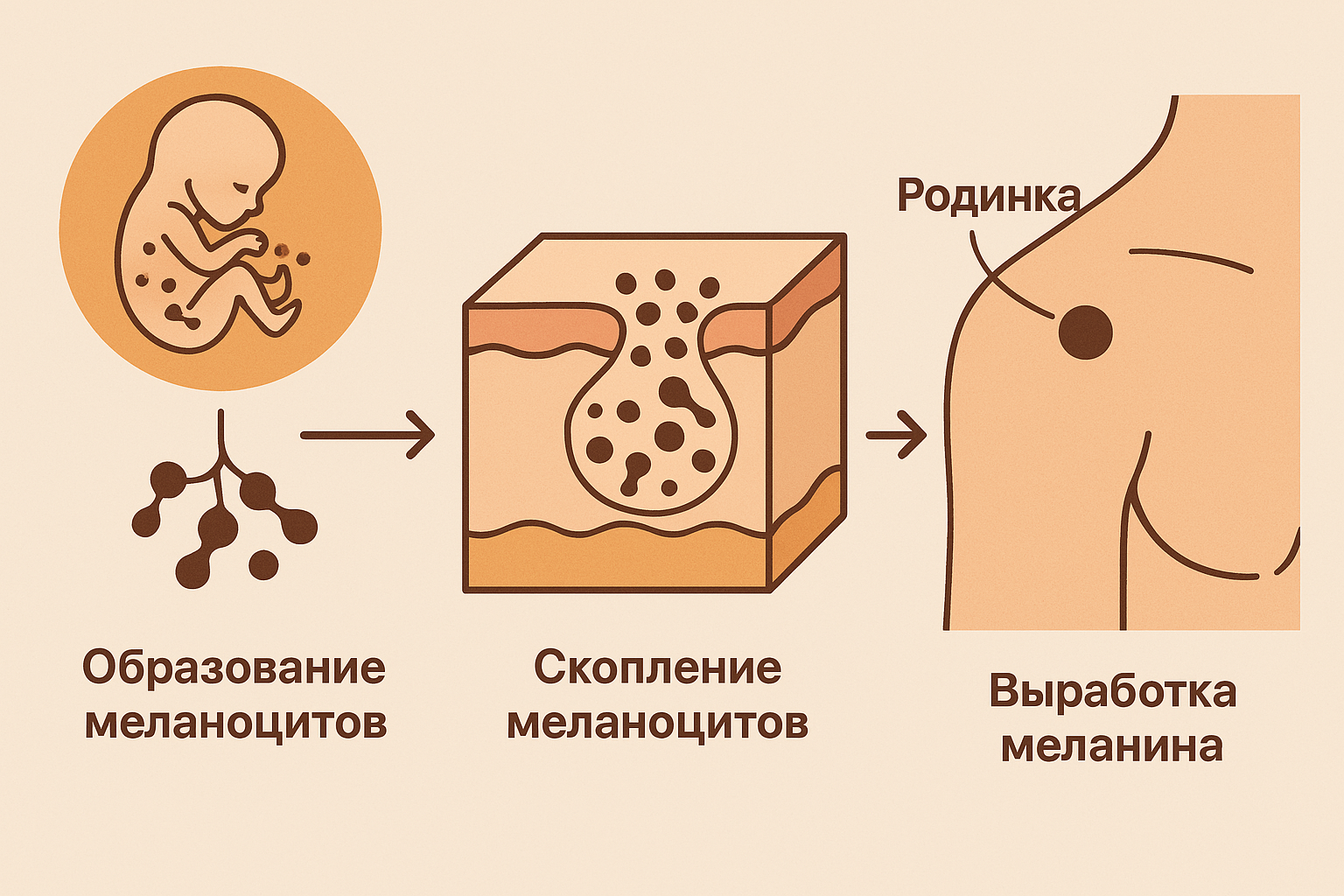 Формирование родинки