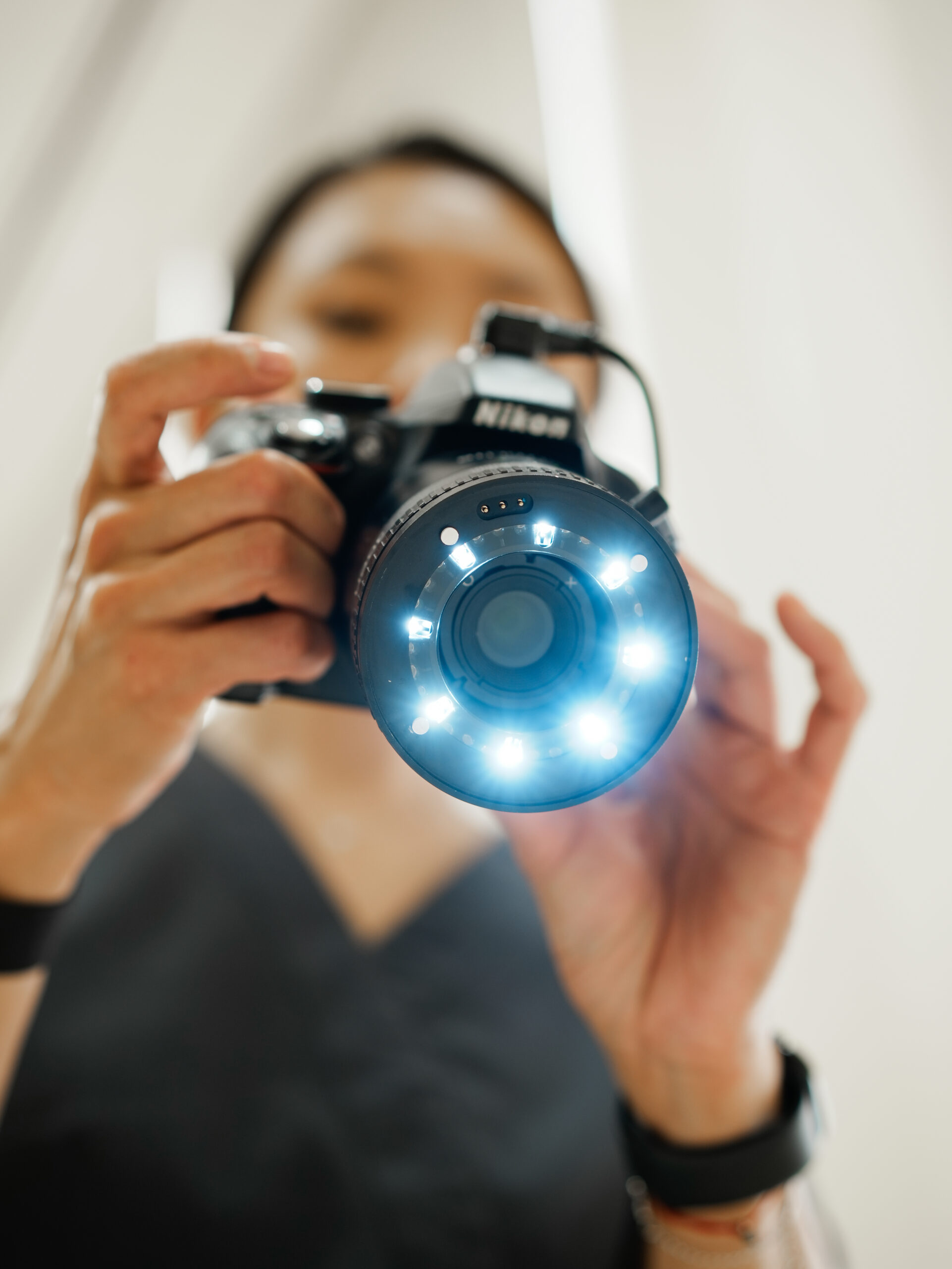 Doctor with dermoscope